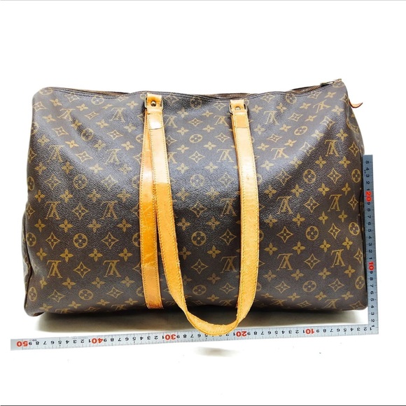 RARE Louis Vuitton Flanerie 50 Brown Monogram Duffel with Shoulder Strap - Picture 3 of 10